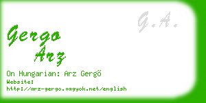 gergo arz business card